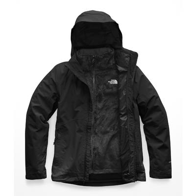 women's black and grey north face jacket