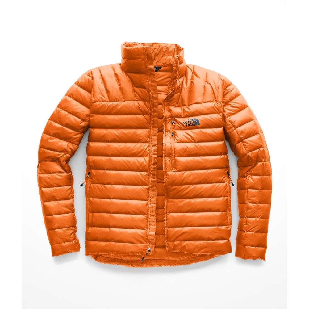 orange north face jacket mens