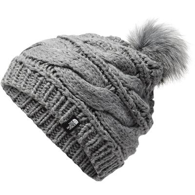 the north face triple cable fur pom
