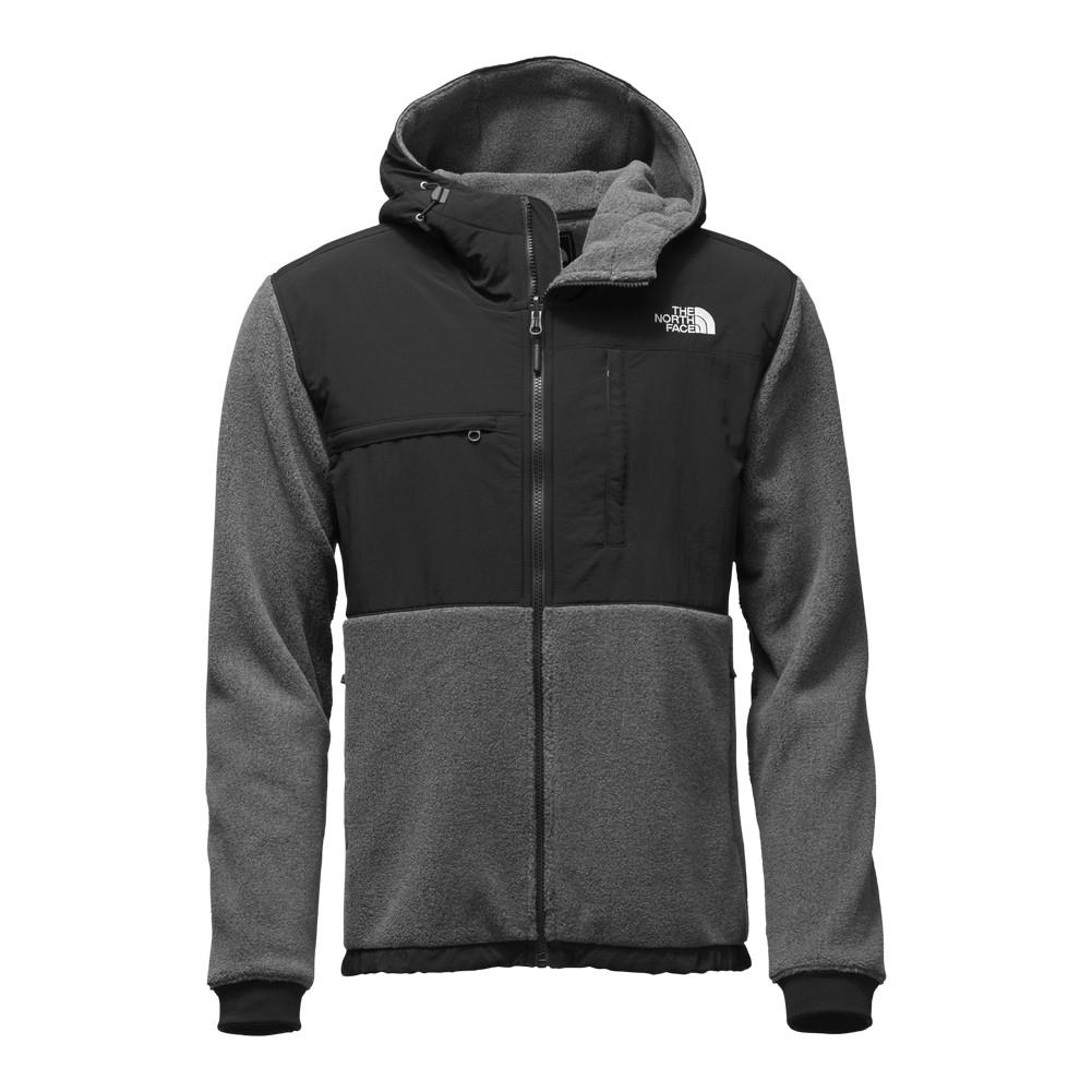 the north face men's denali fleece hoodie jacket black