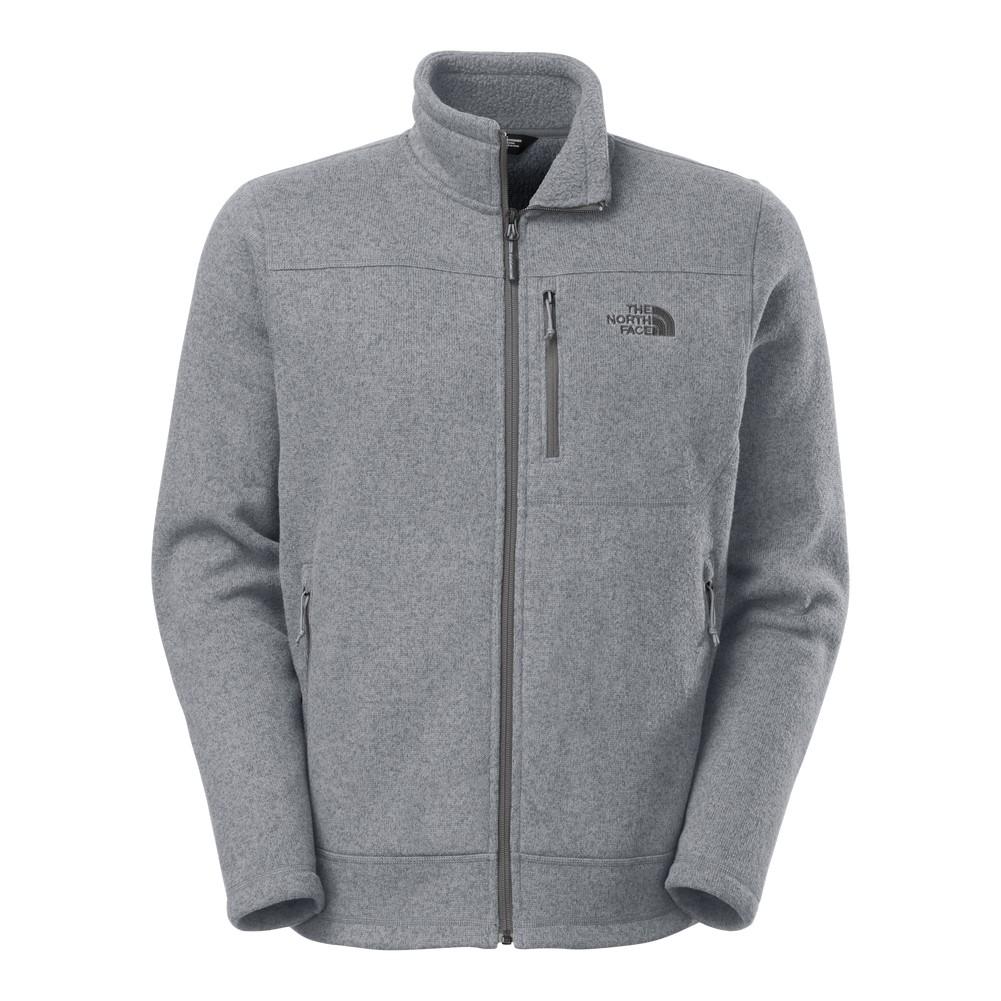 north face heather grey fleece