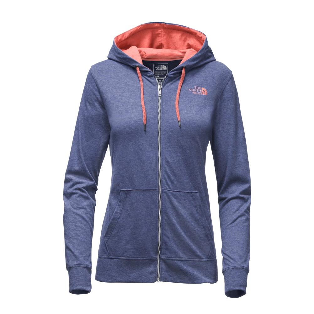 north face women's lightweight full zip hoodie