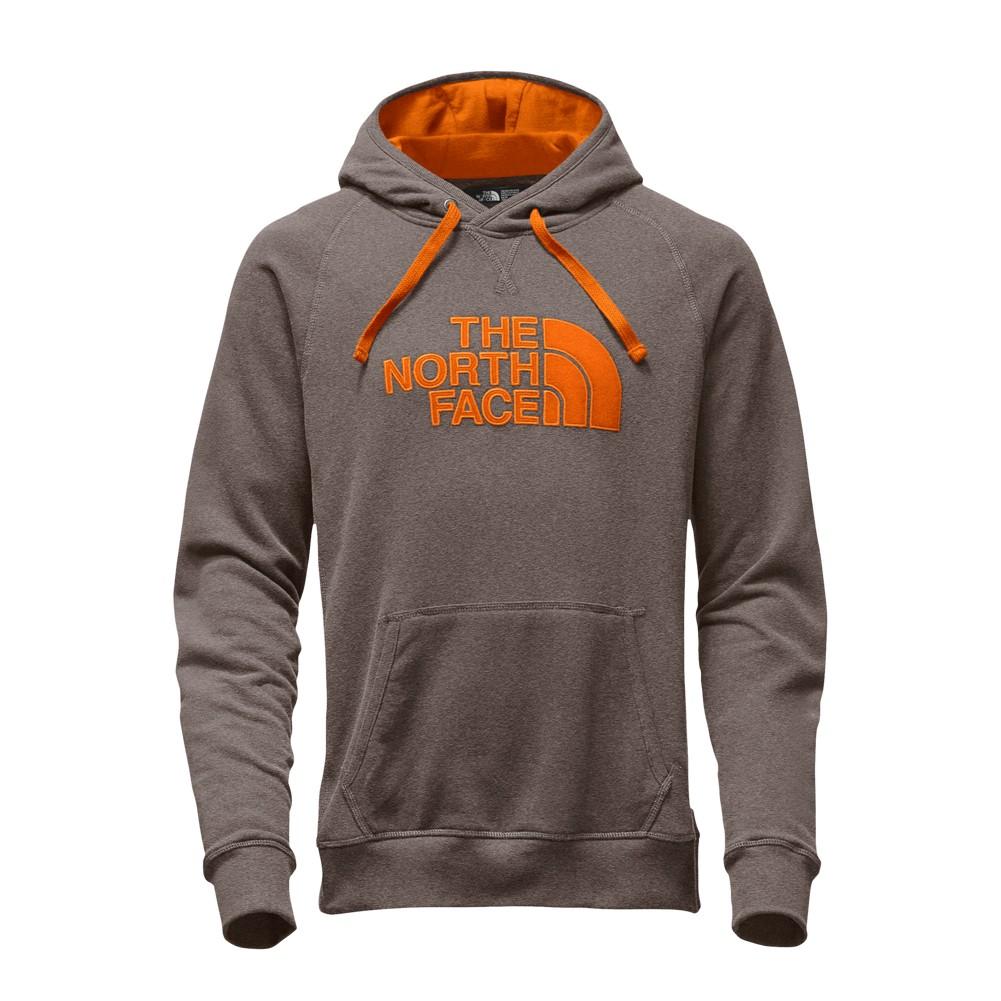 orange north face jumper