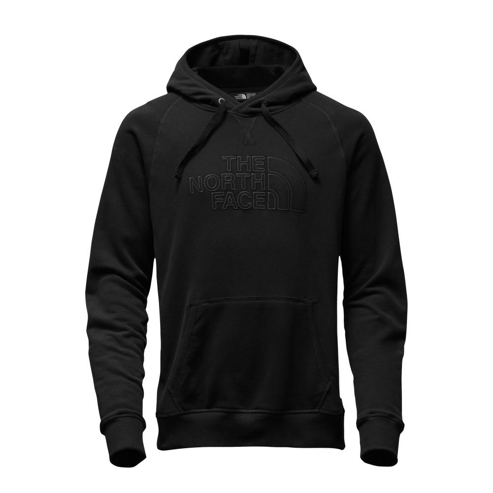 black on black north face hoodie