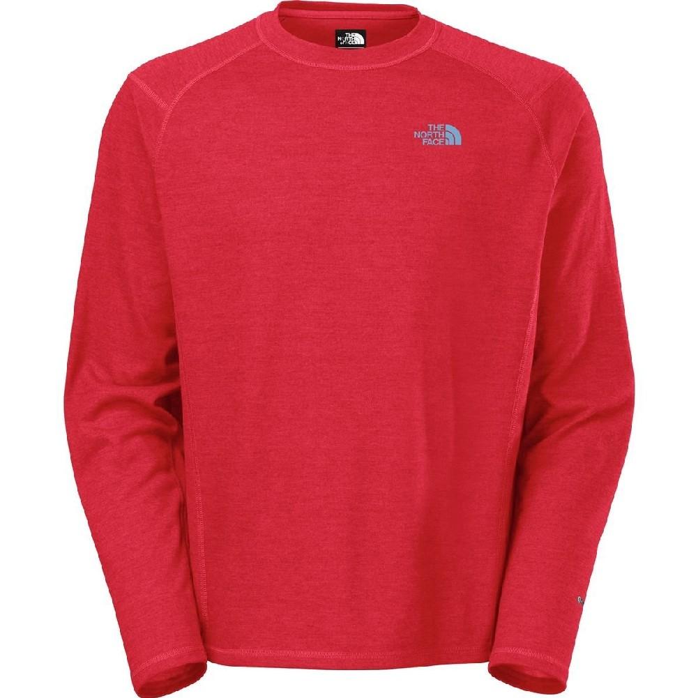 red north face long sleeve