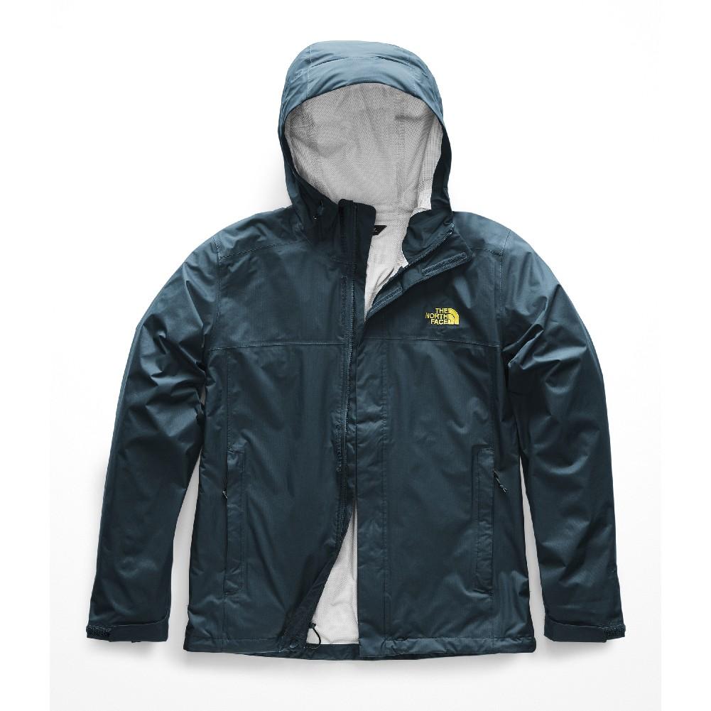 The North Face Men’s Venture 2 Waterproof Hooded Rain Jacket, Bolt Blue/TNF  Black, Medium