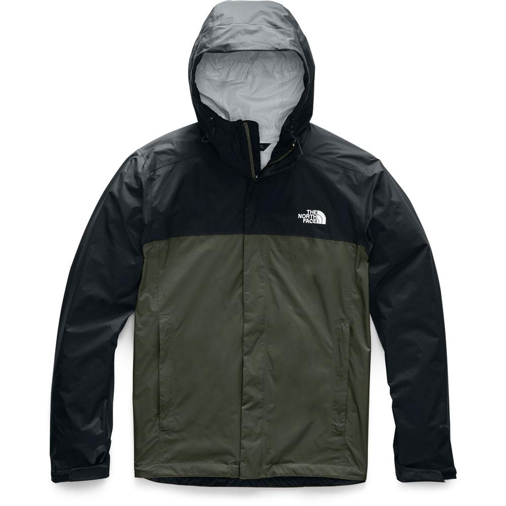 north face jacket black and green