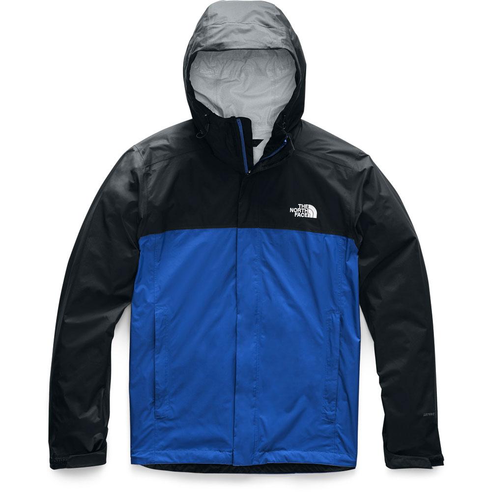 north face jacket black and blue