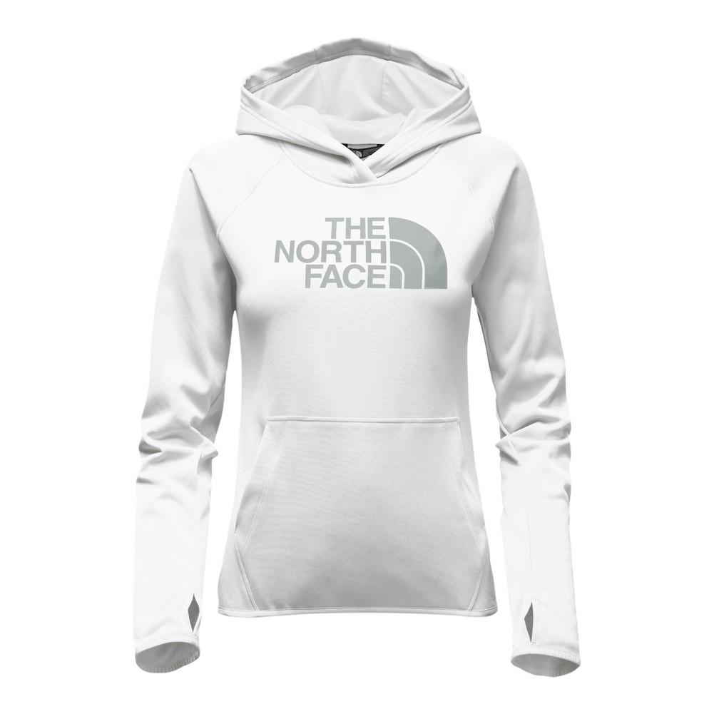 womens white north face hoodie