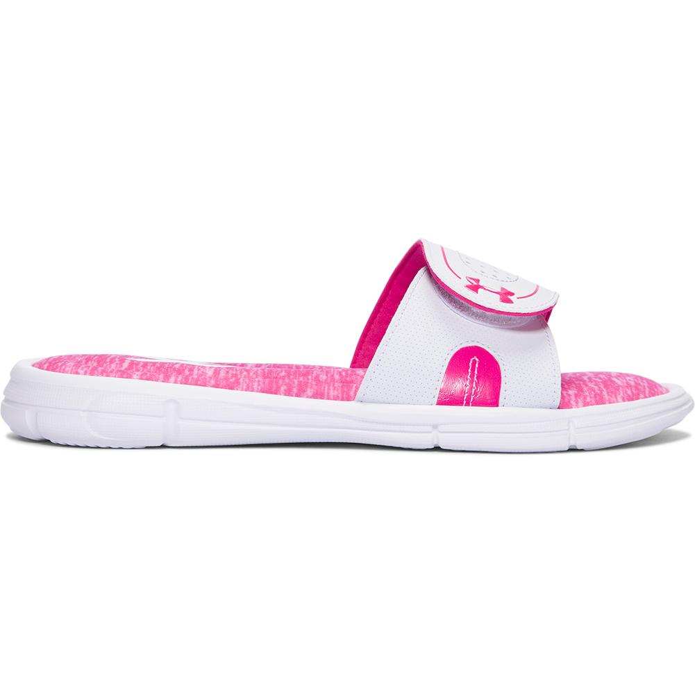 under armour pink slides