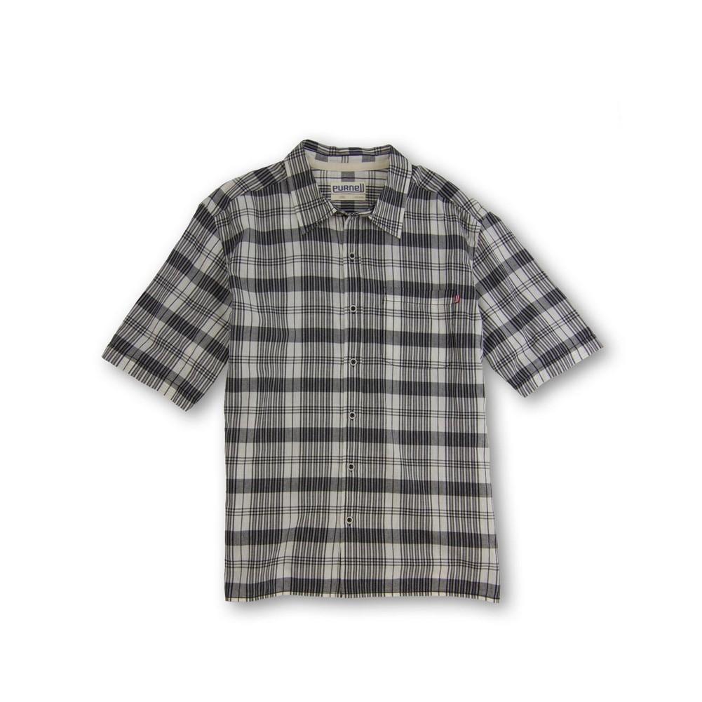  Purnell Short- Sleeved Classic Plaid Shirt Ss Shirt Men's