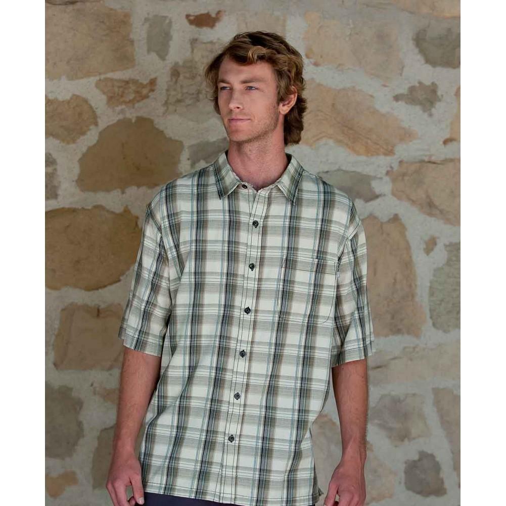 Purnell Tan Madras Plaid Ss Shirt Men's
