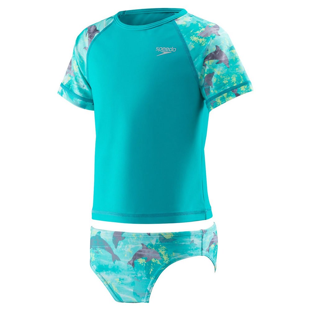 Speedo Printed Rashguard 2pc Girls '