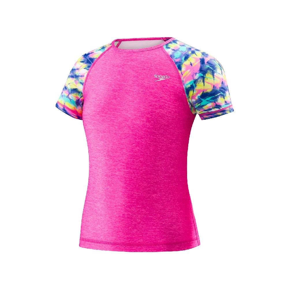 Speedo Printed Sleeve Rashguard Girls '