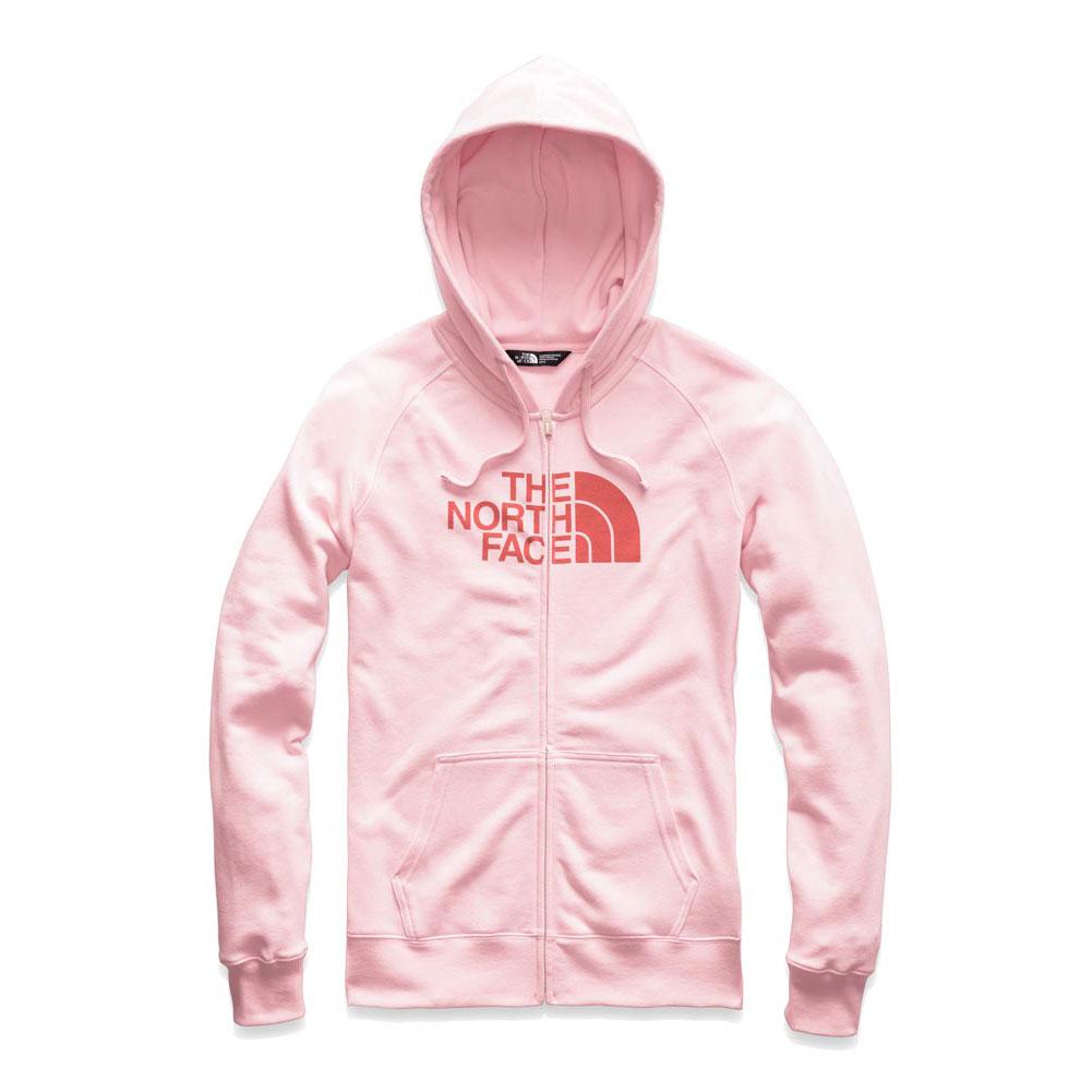 pink north face sweatshirt