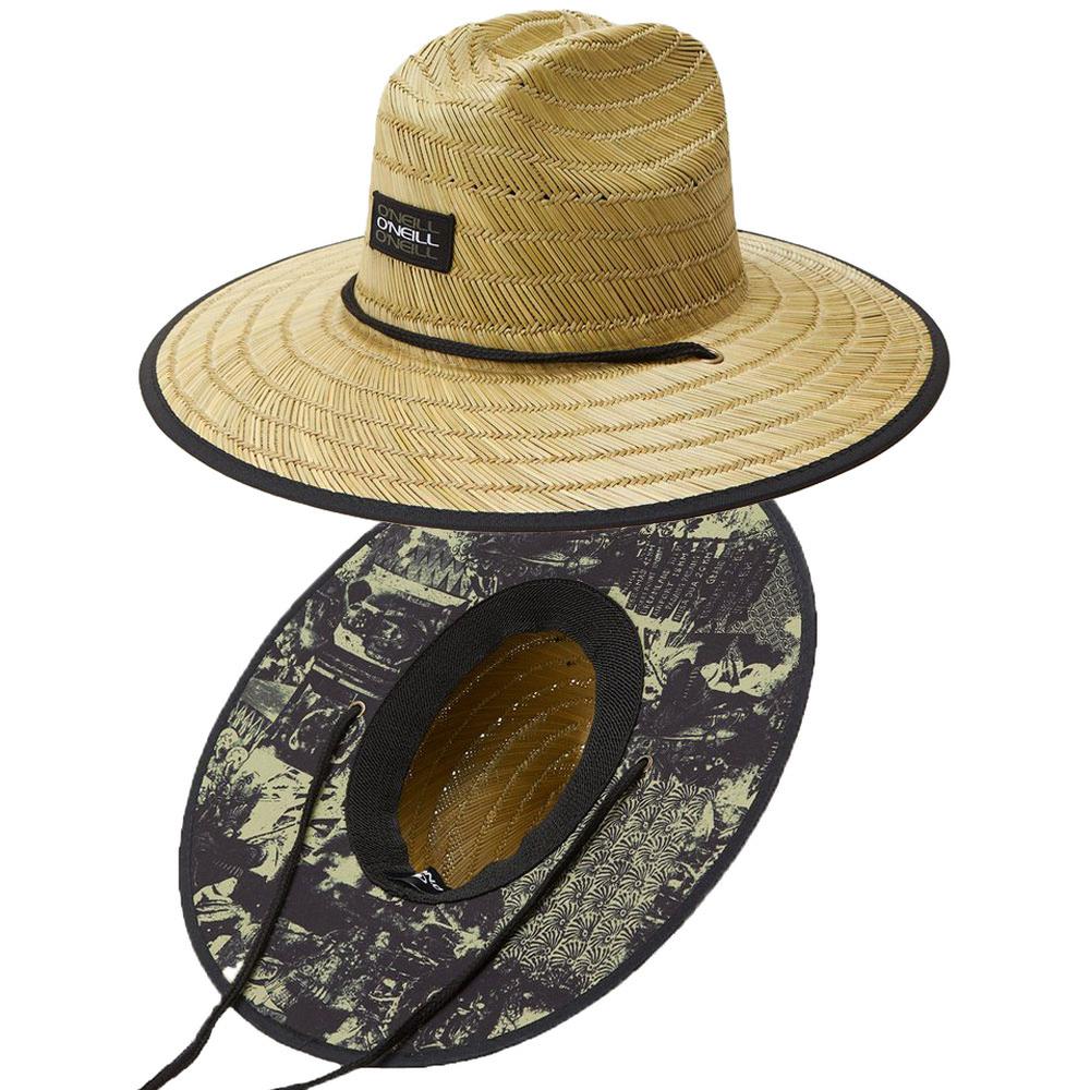 ONEILL Mens Straw Lifeguard Sonoma Print Sun Hat