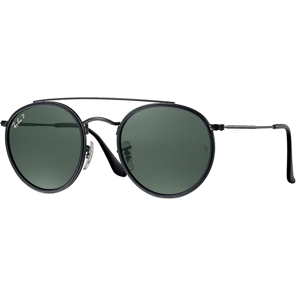 ray ban round black polarized