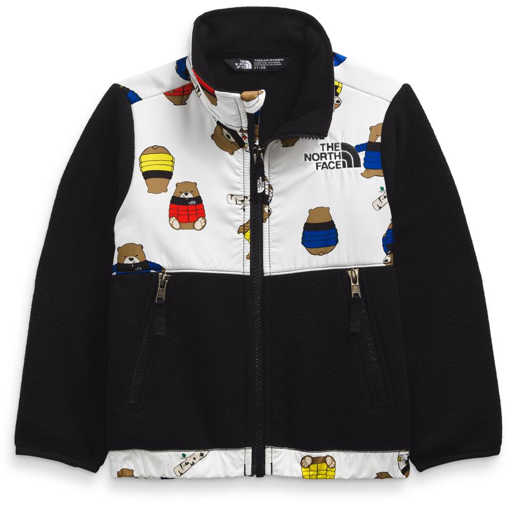 The North Face Denali Fleece Jacket - Toddler Boys' TNF White Nuptse Bears Print, 2T