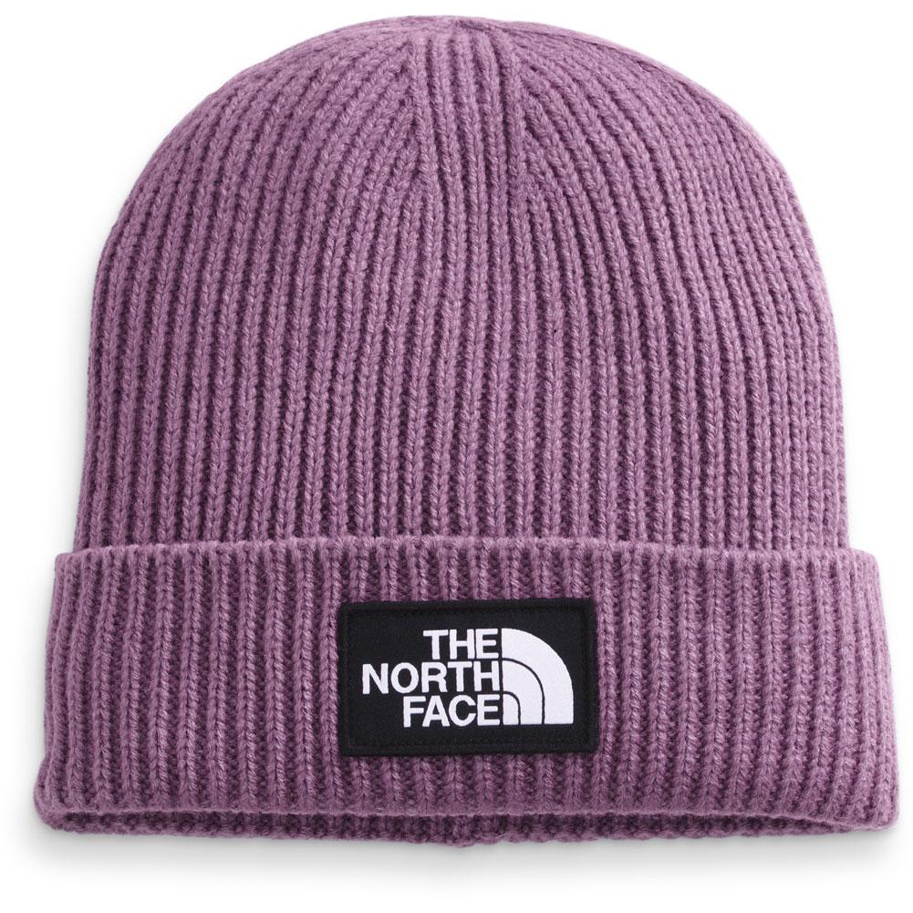 The North Face TNF Logo Box Cuffed Beanie: Pikes Purple