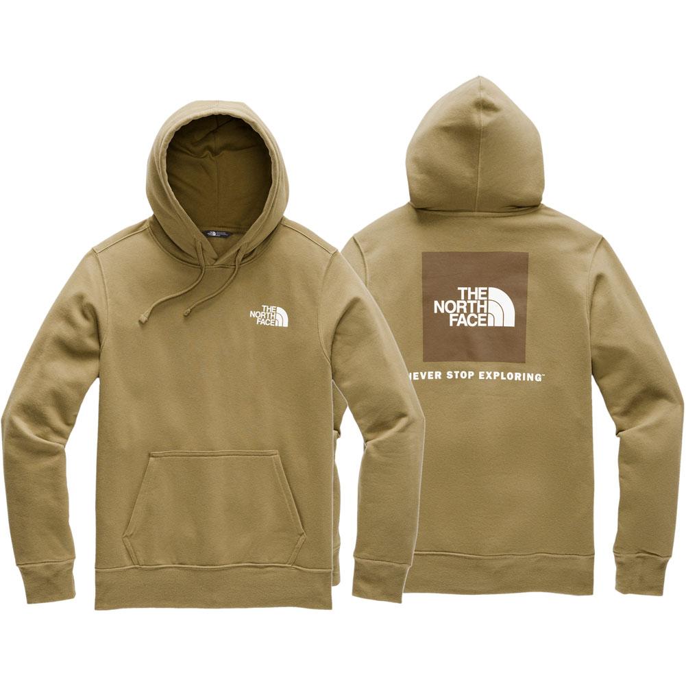 the north face red box khaki mens hoodie