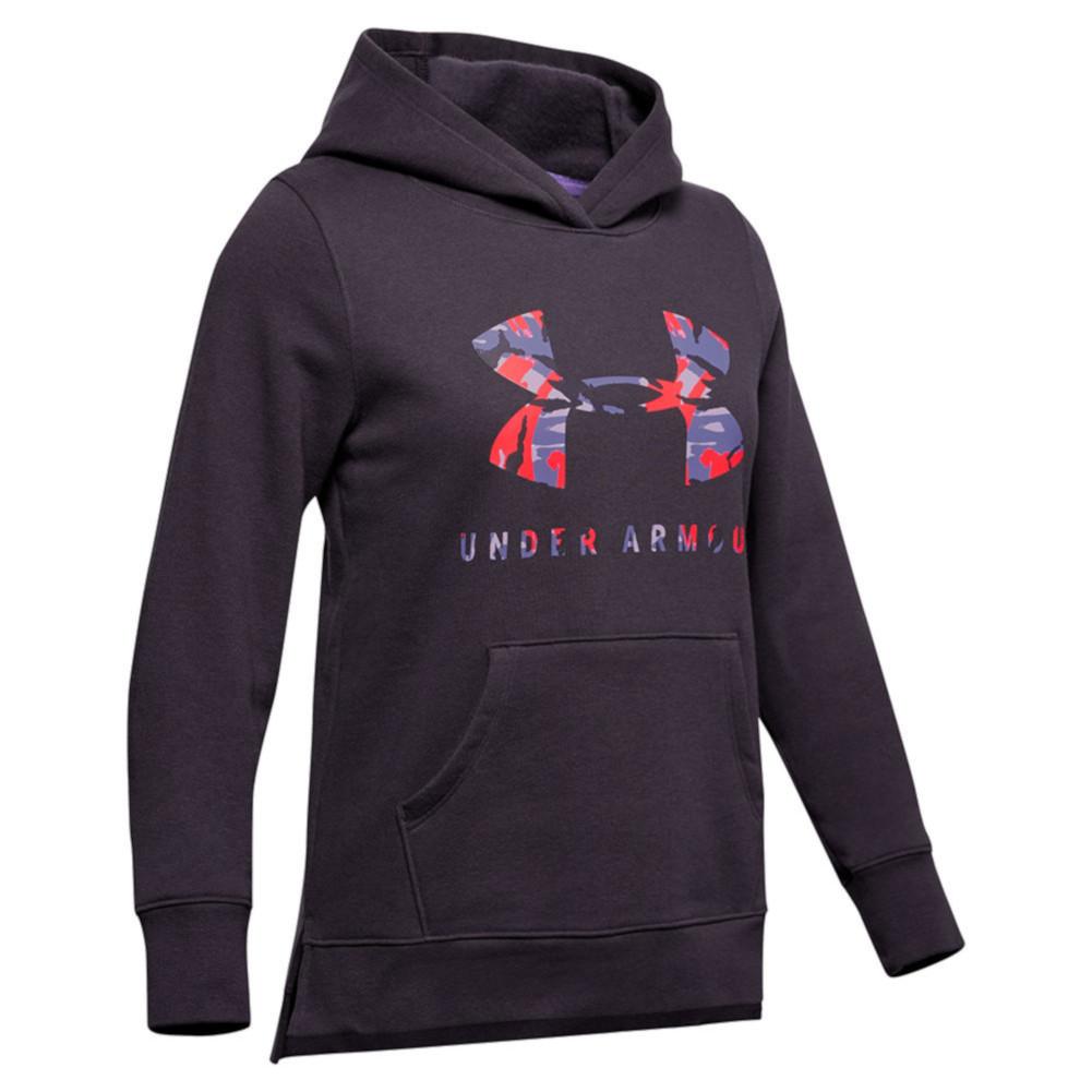 Under Armour Girls' Rival Print Fill Logo Hoodie 