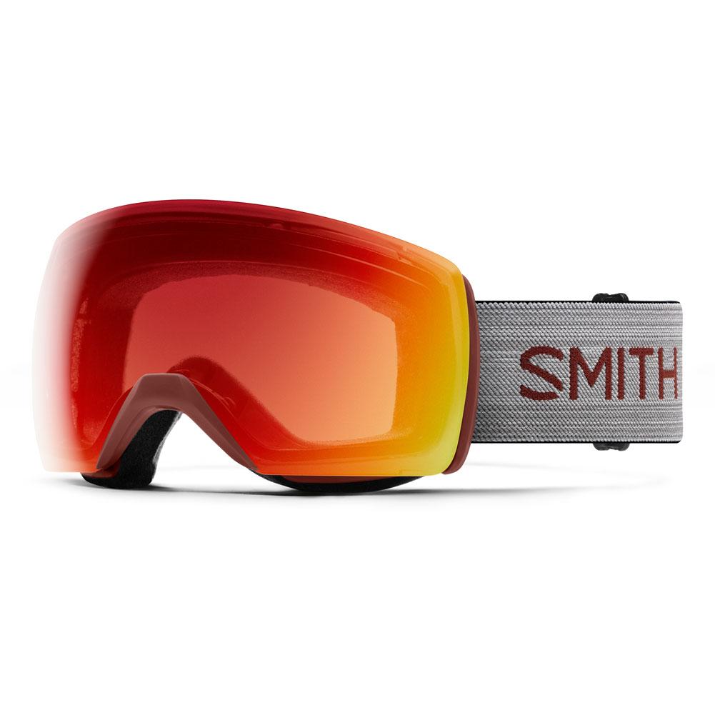 2020 Smith Skyline XL Asian Fit Black Goggle w/ CP Everyday Red Mirror Lens 