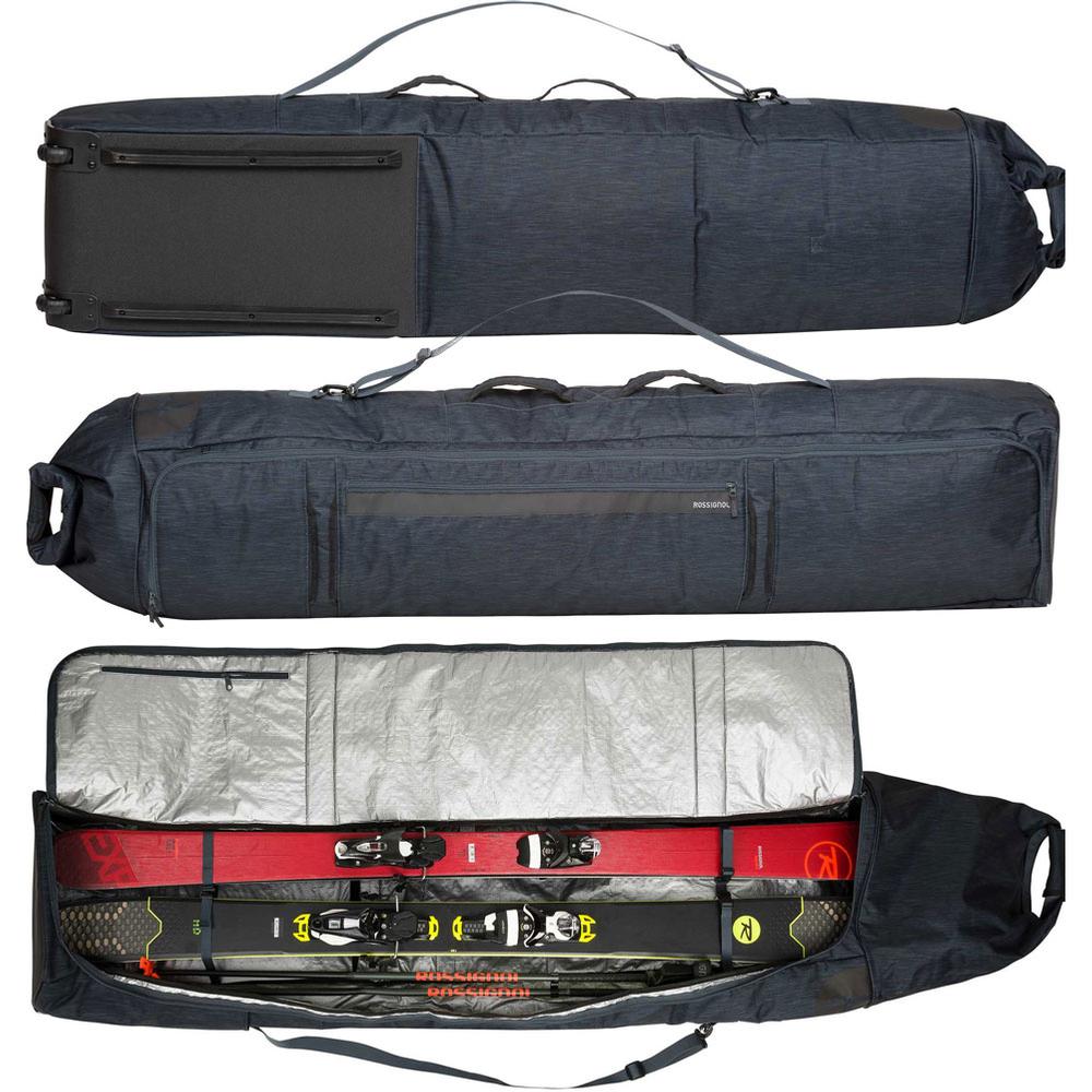  Rossignol Premium Extendable 2 Pair Padded Wheeled Ski Bag