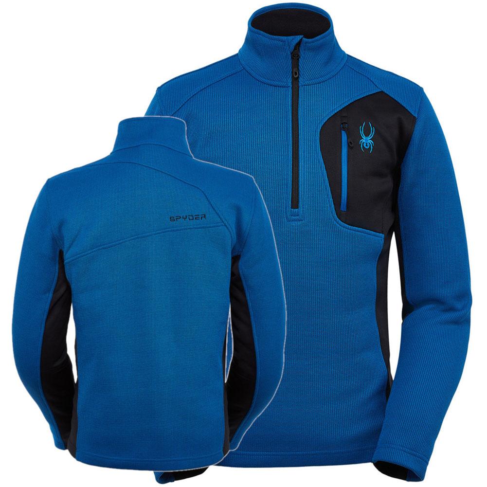 Spyder BANDIT Men's Half-Zip Fleece Pullover white 