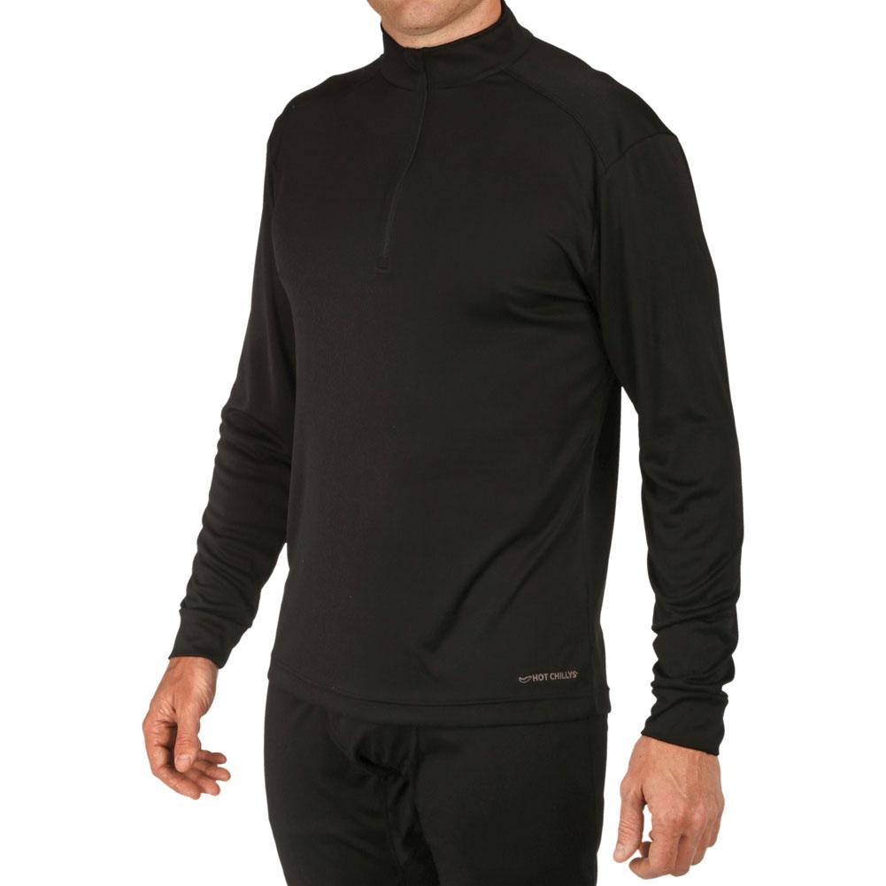 Hot Chillys Peach Solid Zip- T Baselayer Top Men's