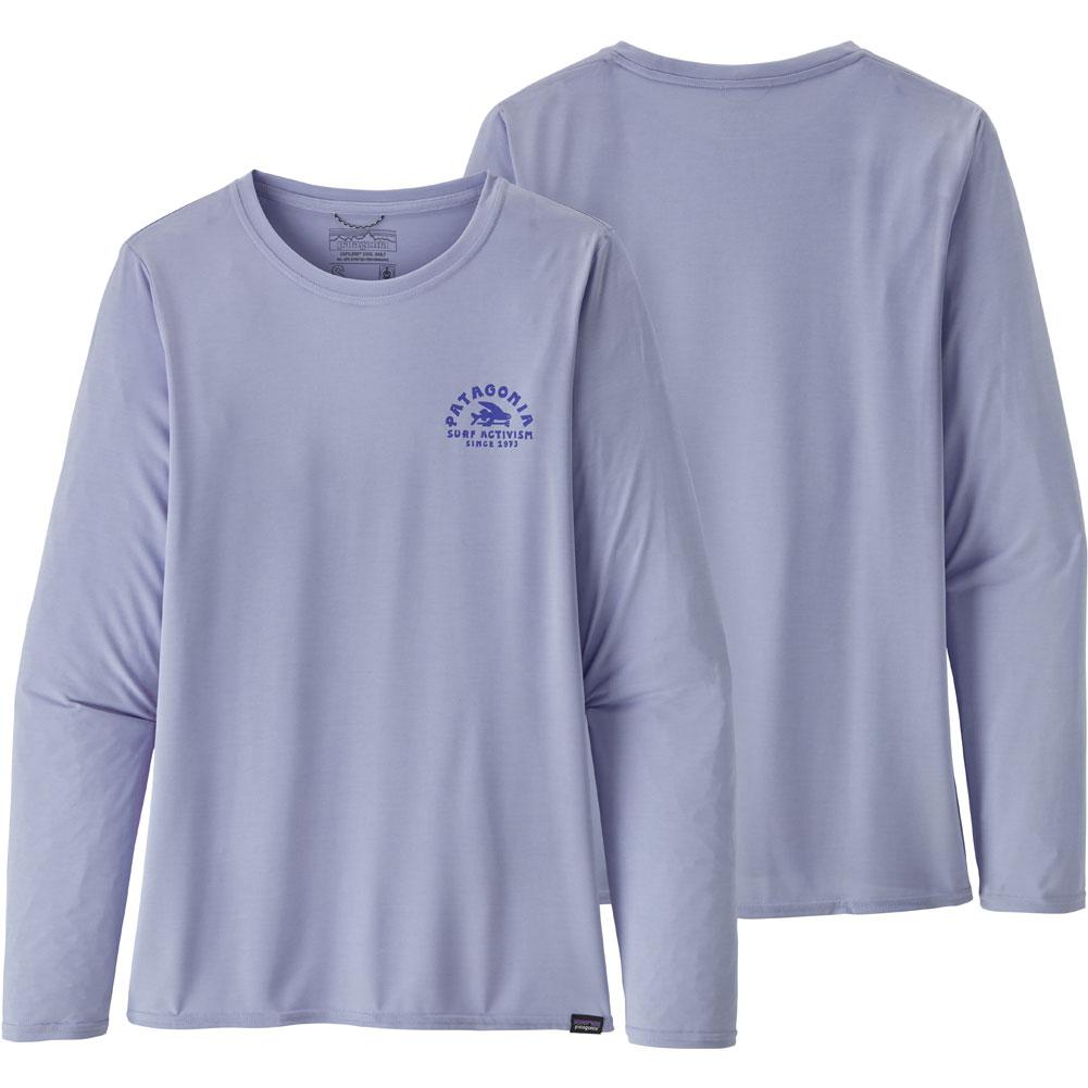 Patagonia Long-Sleeved Capilene Cool Daily Graphic Shirt - Women's 73 Skyline / Light Plume Grey X-Dye XL