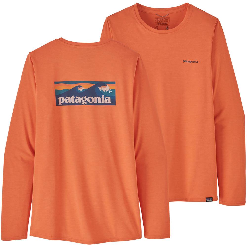 Patagonia Long-Sleeved Capilene Cool Daily Graphic Shirt - Women's 73 Skyline / Light Plume Grey X-Dye L