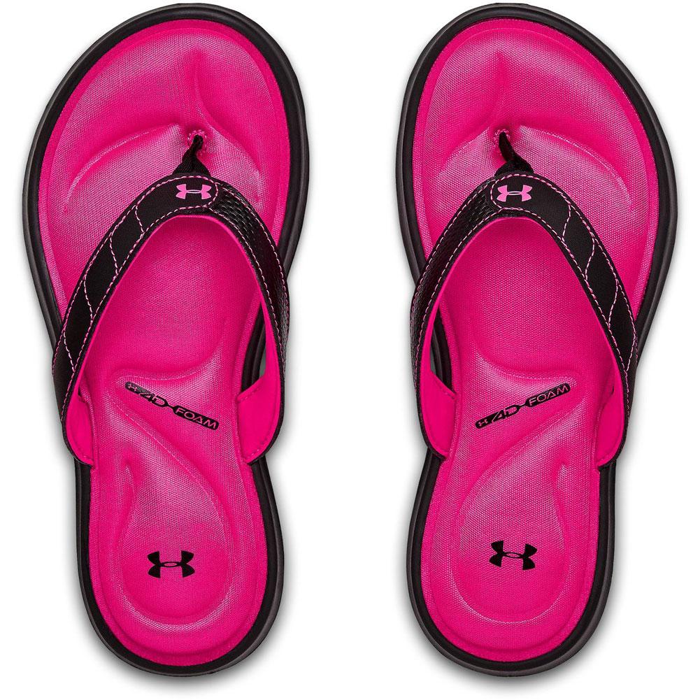 white under armour flip flops