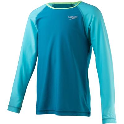 Speedo Long Sleeve Colorblock Rash Guard Girls'