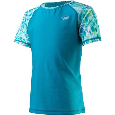 Speedo Short Sleeve Printed Sleeve Rash Guard Girls'