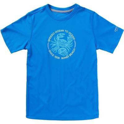 Speedo Short Sleeve Graphic Swim Shirt (Crab/Jelly Fish) Boys'