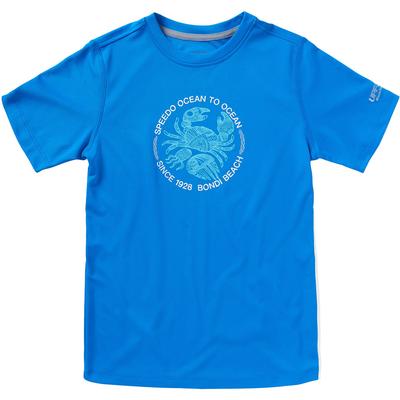 Speedo Short Sleeve Graphic Swim Shirt (Crab/Jelly Fish) Boys'