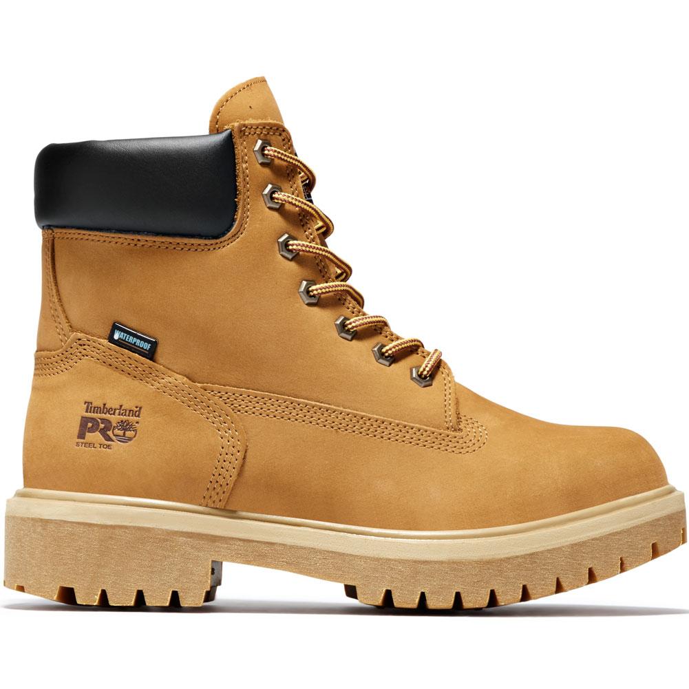 Timberland Pro Men s 6 Inch Direct Attach Waterproof Steel Toe Boots Wheat 10.5