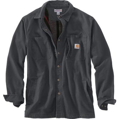 Carhartt Rugged Flex Relaxed Fit Canvas Fleece-Lined Snap-Front Shirt Jacket Men's