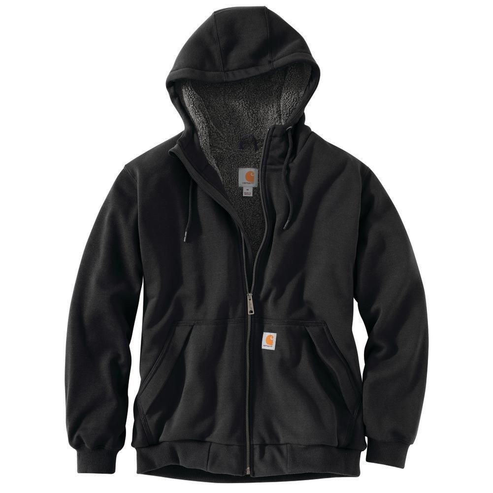 Carhartt ブラック フーディ Lサイズ Carhartt Rain Defender Relaxed Fit Midweight Sherpa-Lined Full-Zip