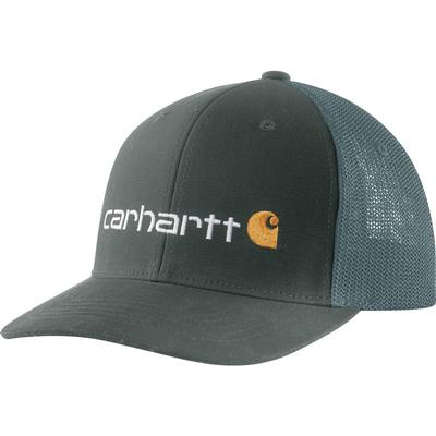 Carhartt Rugged Flex Fitted Canvas Mesh-Back Logo Graphic Cap Men's