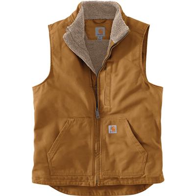 Carhartt Loose Fit Washed Duck Sherpa-Lined Mock-Neck Vest Men's