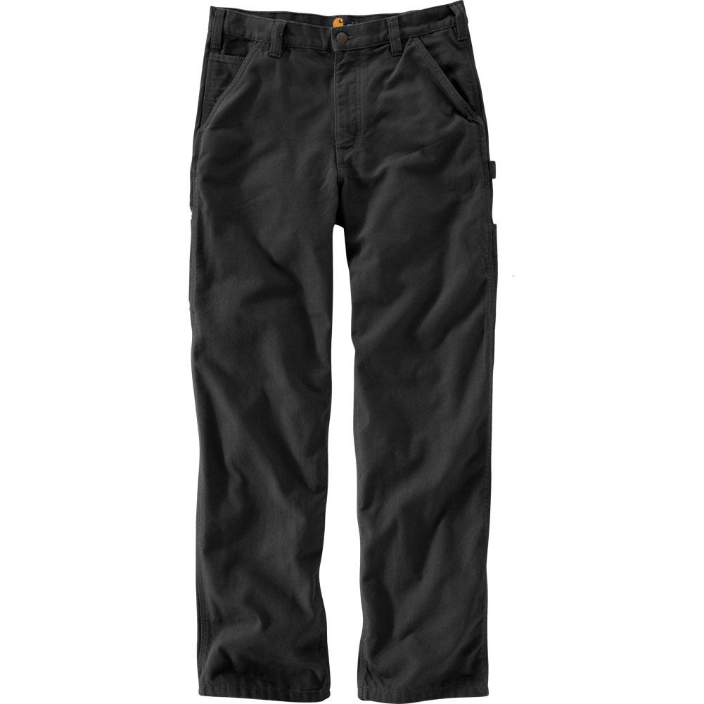 Carhartt Men's Duck Dungaree Flannel Lined 33x30 Black Work Pants