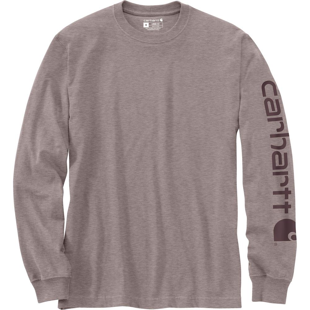  Carhartt Loose Fit Heavyweight Long- Sleeve Logo Sleeve Graphic T- Shirt Men's