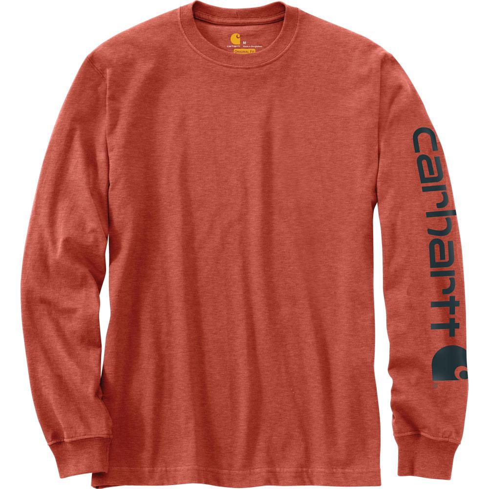 Carhartt Loose Fit Heavyweight Long-Sleeve Logo Sleeve Graphic T-Shirt ...