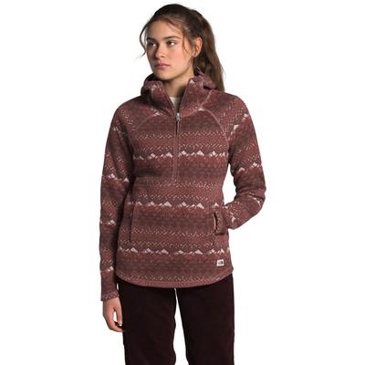 The North Face Printed Crescent Hooded Pullover Fleece Top Women's