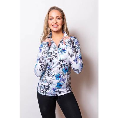 Sno Skins Micro Fiber Print Zip Neck Women's