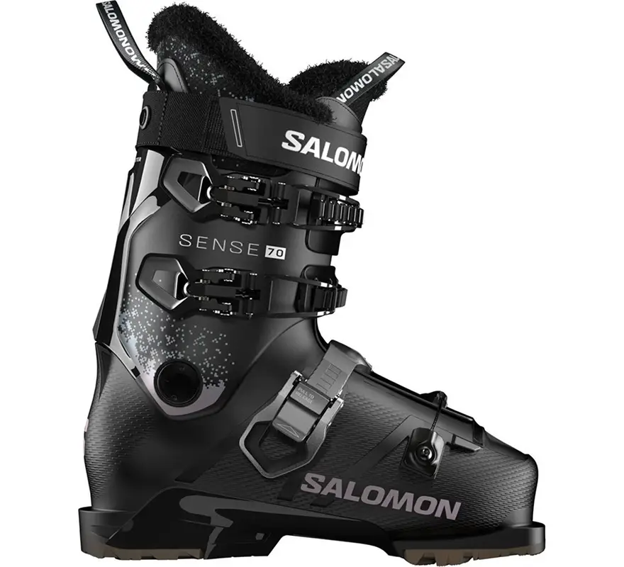 Salomon Sense 70 ski boot in black on white background